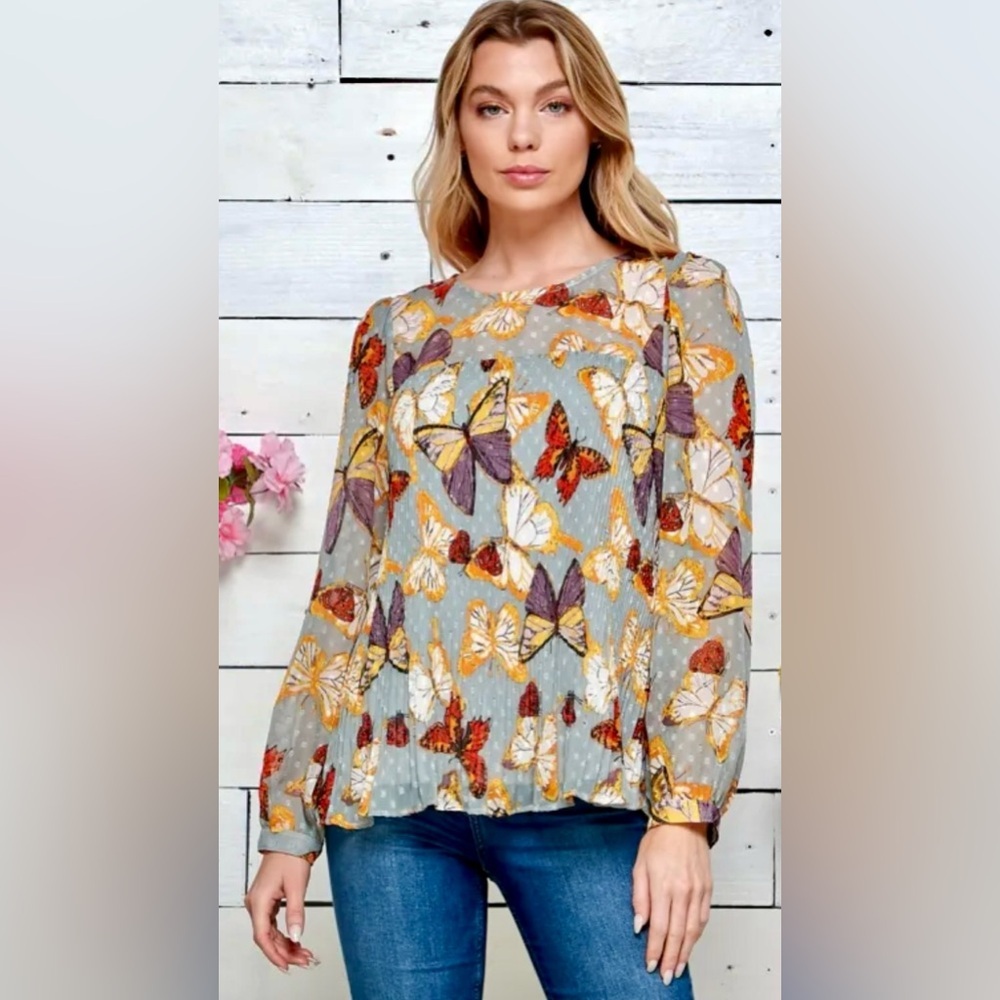 Butterfly Print Women's Top‎
